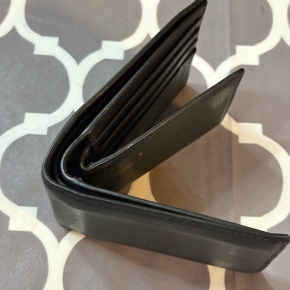 Coach Men’s Pebbled Black Leather Card Holder Wallet - Picture 6 of 6